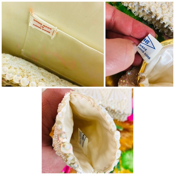 Vintage Beaded Purse with Coin Purse & Eyeglass Holder by Grande Mason Blanche - Picture 8 of 16